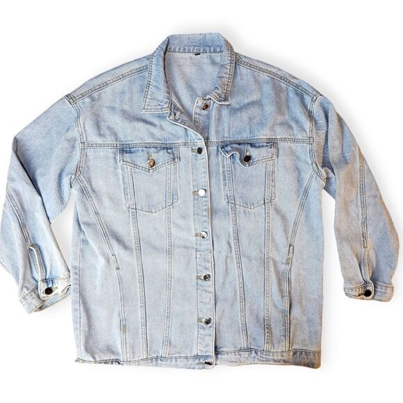 Lightwash Denim Jean Jacket Large - Picture 1 of 8
